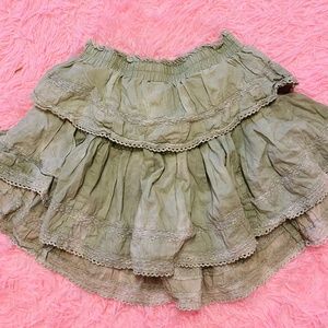Loveshackfancey green ruffle skirt